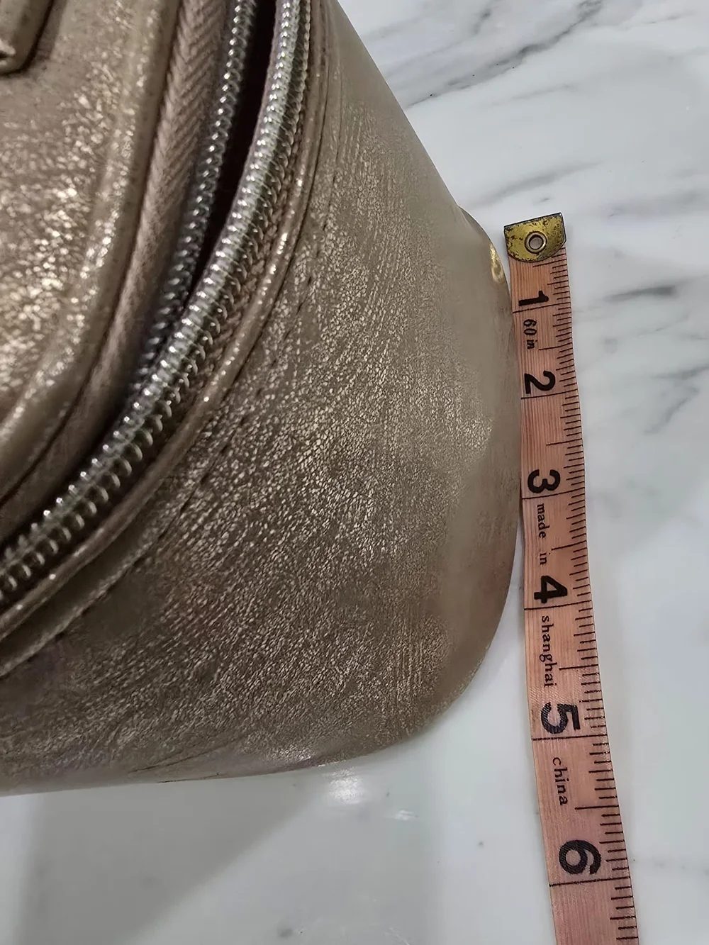 Old Navy Shimmering Gold Cosmetic Train Case